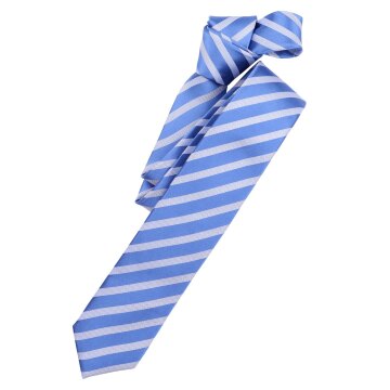VENTI Herren Business-Krawatte 6cm Seide gewebt Blau gestreift