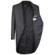 Wilvorst  Herren Cut-Sakko Spitzfacon Modern-Fit Anthrazit