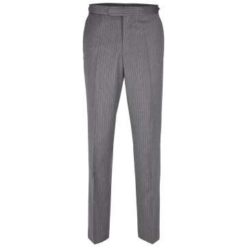 Wilvorst Herren Cut-Stresemannhose Classic-Fit Grau gestreift