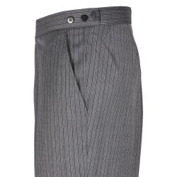 Wilvorst Herren Cut-Stresemannhose Classic-Fit Grau gestreift