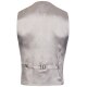 Wilvorst Herren Cut-Weste V-Neck Classic-Fit Grau Fischgrät