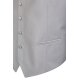 Wilvorst Herren Cut-Weste V-Neck Classic-Fit Grau Fischgrät