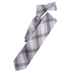 VENTI Herren Business-Krawatte 6cm Seide gewebt Lila kariert