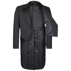 Wilvorst Herren Frack-Sakko Spitzfacon Classic-Fit Schwarz