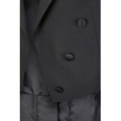 Wilvorst Herren Frack-Sakko Spitzfacon Classic-Fit Schwarz