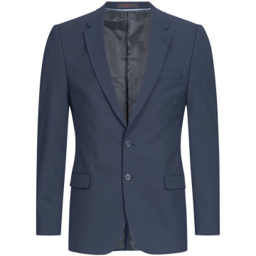 Größe 44 Greiff Corporate Wear Premium Herren Sakko Slim Fit Blau Mikrodessin Modell 1108
