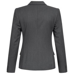 Greiff Corporate Wear BASIC Damen Business-Blazer Reverskragen Regular Fit Schurwollmix Stretch OEKO TEX® Anthrazit