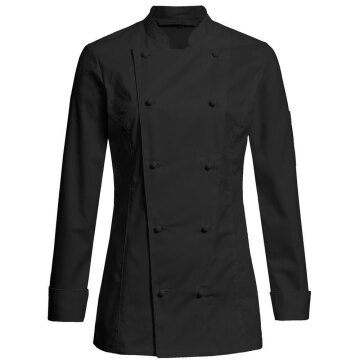 Greiff GASTRO MODA Damen Premium-Kochjacke Regular Fit Schwarz