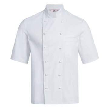 Greiff GASTRO MODA Cuisine Herren Basic-Kochjacke Kurzarm Weiß