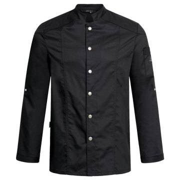 Greiff GASTRO MODA Cuisine Herren Kochjacke Bikerstyle Schwarz
