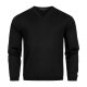 Greiff STRICK Herren Pullover Langarm V-Neck Regular-Fit Schwarz
