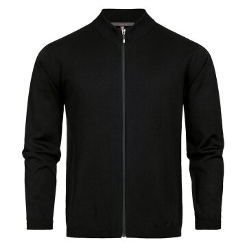Greiff STRICK Herren Strickjacke Reißverschluss Regular Schwarz
