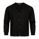 Greiff STRICK Herren Strickjacke Langarm V-Neck Regular Schwarz