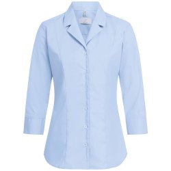 Greiff Corporate Wear BASIC Damen Business-Bluse 3/4-Arm Reverskragen Regular Fit Baumwollmix OEKO TEX® pflegeleicht Hellblau