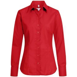 Greiff Corporate Wear BASIC Damen Business-Bluse Langarm Kentkragen Regular Fit Baumwollmix OEKO TEX® pflegeleicht Rot
