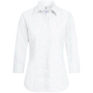 Greiff Corporate Bluse BASIC Damen 3/4 Kent Regular-Fit Weiß