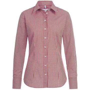 Greiff Corporate Bluse BASIC Damen OEKO TEX® Rot kariert