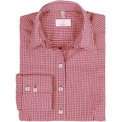 Greiff Corporate Bluse BASIC Damen OEKO TEX® Rot kariert