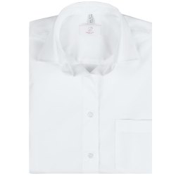 Greiff Corporate Wear BASIC Damen Business-Bluse Kurzarm New-Kentkragen Comfort Fit Baumwollmix OEKO TEX® pflegeleicht Weiß