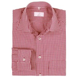 Greiff Corporate Hemd BASIC Herren OEKO TEX® Rot kariert