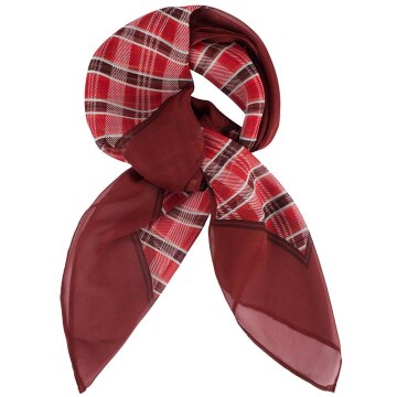 Greiff Corporate Wear Damen Tuch 68x68 Polyester OEKO TEX® Rot/Grau kariert