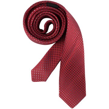 Greiff Corporate Wear Herren Krawatte Slimline 6cm OEKO TEX® Rot/Grau kariert