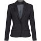 Greiff Corporate Wear Modern with 37.5® Damen Business-Blazer Spitzfacon Slim Fit Schurwollmix Stretch OEKO TEX® Schwarz 32