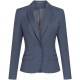 Greiff Corporate Wear Modern with 37.5® Damen Business-Blazer Spitzfacon Slim Fit Schurwollmix Stretch OEKO TEX® Dunkelblau 32