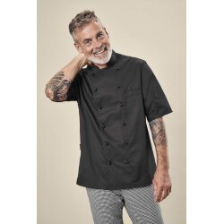Greiff GASTRO MODA Cuisine Herren Kochjacke Kurzarm Schwarz M