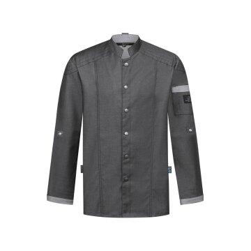 Greiff GASTRO-MODA Cuisine Herren Kochjacke Bikerstyle Anthrazit 3XL