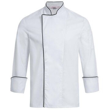 Greiff GASTRO-MODA Cuisine Herren Kochjacke Paspelierung Weiß M