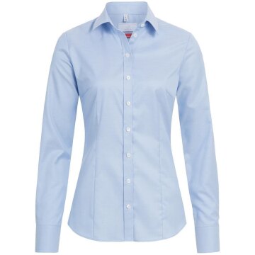 Greiff Modern with 37.5® Damen Bluse Langarm Kent Slim-Fit Hellblau 36