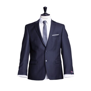 Atelier Torino BUSINESS mix & match Herren Sakko Einreiher Reverskragen Seitenschlitze Classic Fit Schurwolle Dunkelblau Marine