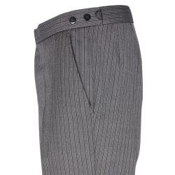 Wilvorst Herren Cut-Stresemannhose Modern-Fit Grau gestreift