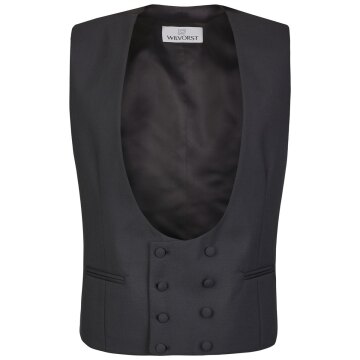 Wilvorst CLASSICs Herren Smokingweste V-Neck Classic-Fit Schwarz