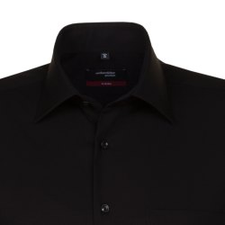 Seidensticker BUSINESS Herren Hemd Kurzarm Kent Regular Schwarz