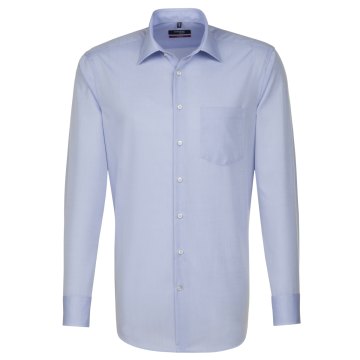 Seidensticker BUSINESS Herren Hemd Langarm Kent Regular Hellblau