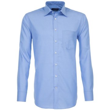 Seidensticker Herren Hemd Langarm Kent Regular Mittelblau