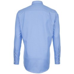 Seidensticker Herren Hemd Langarm Kent Regular Mittelblau