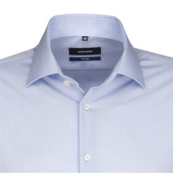 Seidensticker BUSINESS Herren Hemd Langarm Kent Shaped Hellblau