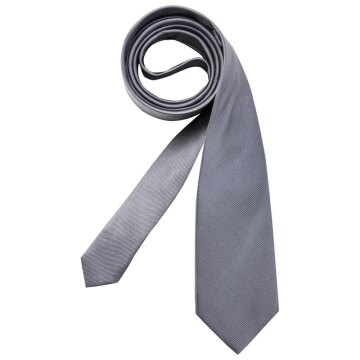 Seidensticker TIES Krawatte 7cm schmale-Form Seide Twill Silber