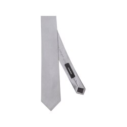 Seidensticker TIES Krawatte 7cm schmale-Form Seide Twill Silber