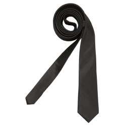 Seidensticker TIE Krawatte 5 cm Extra schmale Form Seide Twill Öko-Tex Schwarz