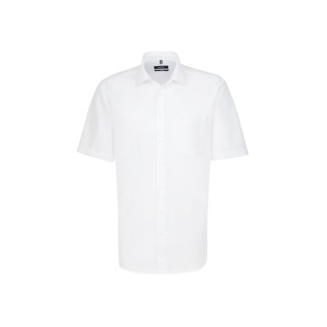 Seidensticker BUSINESS Herren Hemd Kurzarm Kent Comfort-Fit Weiß