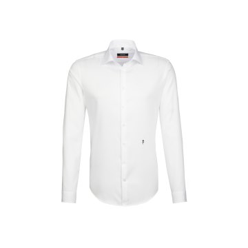 Seidensticker BUSINESS Herren Hemd Langarm Kent Slim-Fit Weiß