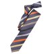 VENTI Herren Business-Krawatte 6cm Seide Struktur Orange gestreift