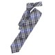 VENTI Krawatte Blau/Grau Kariert 100% Seide schmale Form Fleckenabweisend Öko-Tex