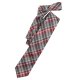 VENTI Krawatte Rot/Grau Kariert 100% Seide schmale Form Fleckenabweisend Öko-Tex