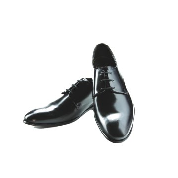 Prime Shoes ORLANDO elegant Herren Schnürschuh aus feinstem Lack-Kalbsleder FLEX-Line Ledersohle Lack Schwarz EU39/UK6-EU47/UK12