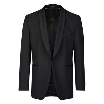 Wilvorst Herren Smokingsakko Schalkragen Modern-Fit Schwarz 50